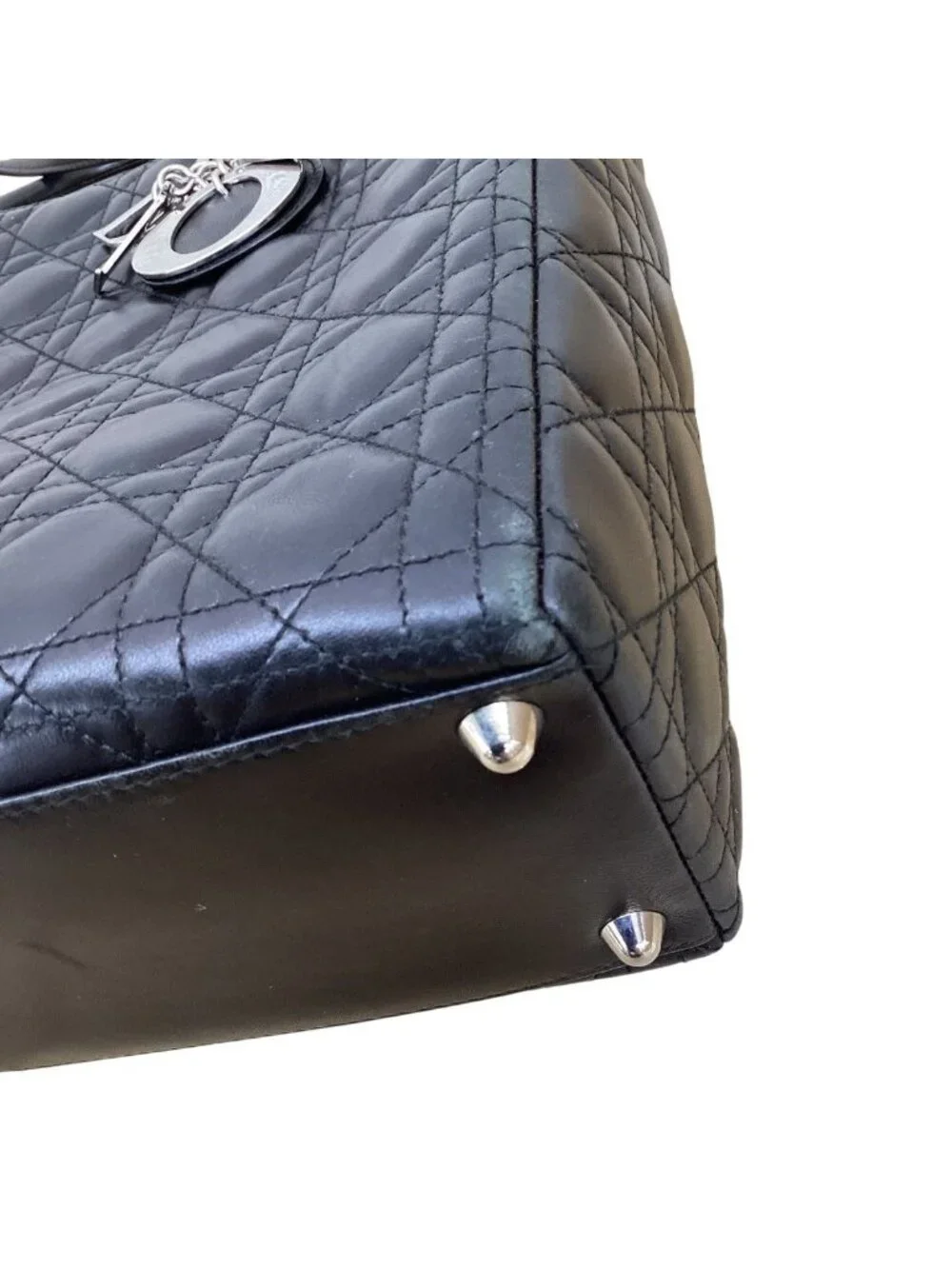 Dior Lady Cannage Stitch 2-Way Bag Black